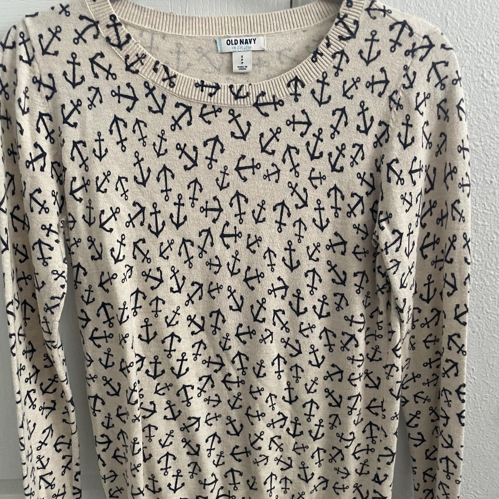 Anchor pattern Old Navy Sweater